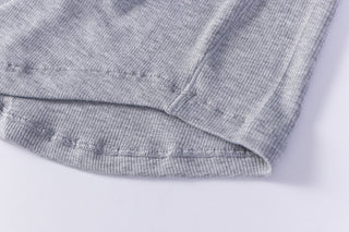 Skin Rib Top- Heather Grey