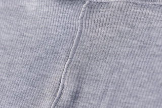 Skin Rib Top- Heather Grey