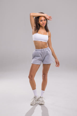Heavy Blend Jogger Short - Heather Grey