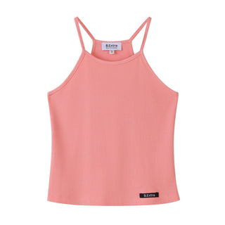 Ribbed Crop Top - Neon Coral