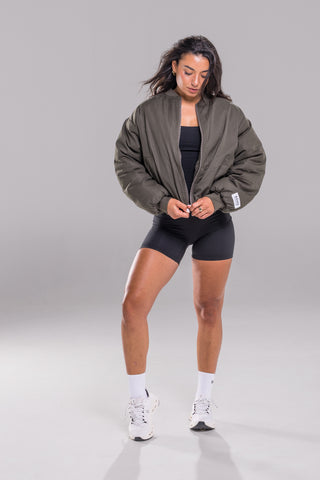 District Bomber Jacket - Obsidian Green