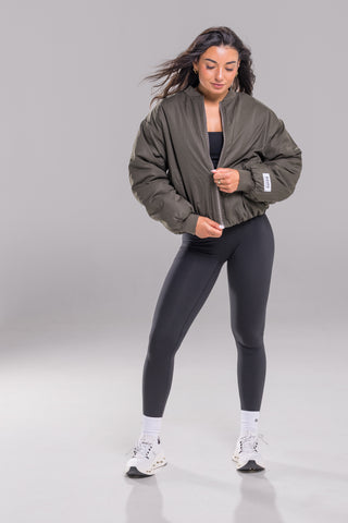 District Bomber Jacket - Obsidian Green