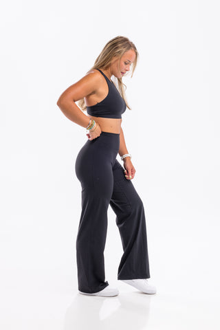 StreamLine Wide Leg Pants - Black