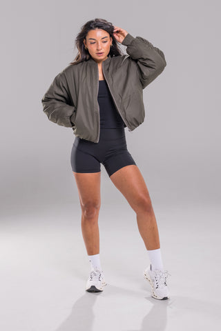 District Bomber Jacket - Obsidian Green