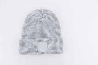 Waffle Beanie - Heather Grey