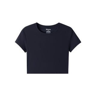 Cropped Fit Tee - Black