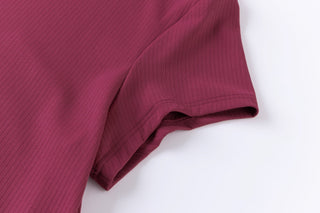 Cropped Fit Tee - Cherry Red