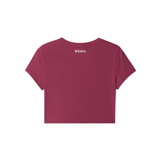 Cropped Fit Tee - Cherry Red